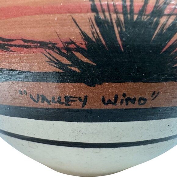 Curtis‎ Yanito Dine Nizhoni Navajo Pottery Valley Wind Authentic Signed Handmade - Picture 4 of 13